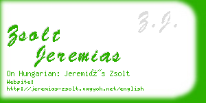 zsolt jeremias business card